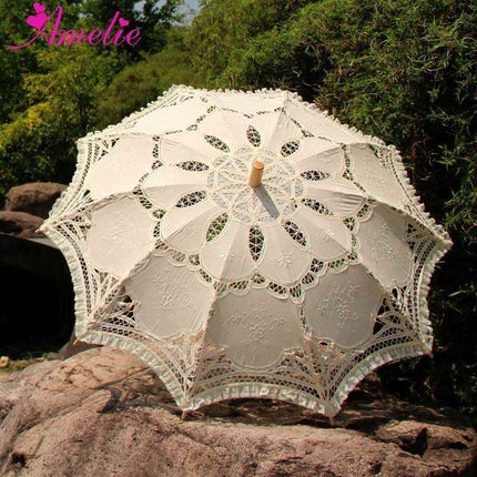 Lace Elegance Victorian Umbrella - A Touch of Class for Any Celebration - Très Elite