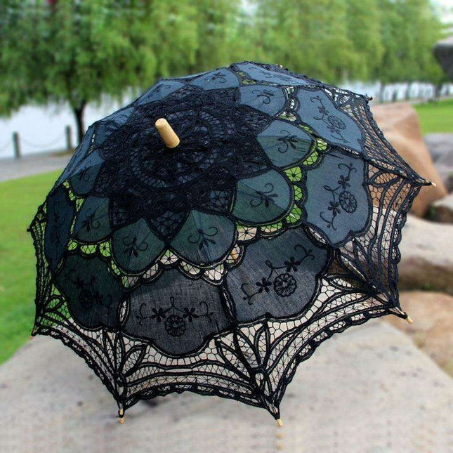 Lace Elegance Victorian Umbrella - A Touch of Class for Any Celebration