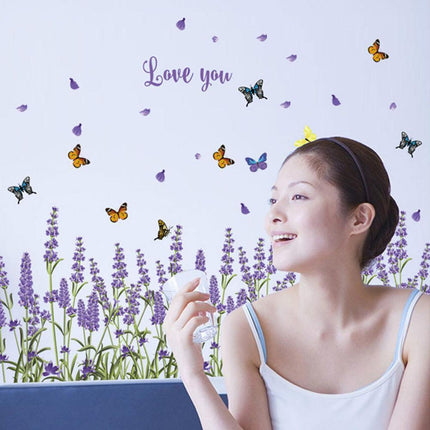 Lavender Butterfly PVC Wall Art Sticker for Elegant Home Decor - Très Elite