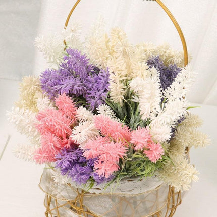 Lavender Luxe: Exquisite Flocked Floral Arrangement