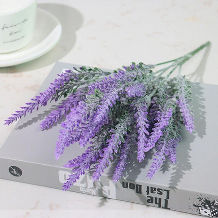 Lavender Luxe: Exquisite Flocked Floral Arrangement