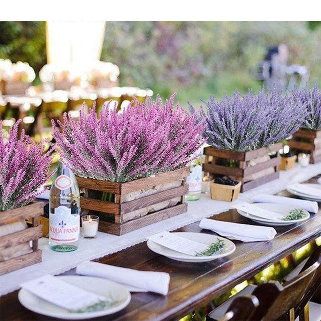 Lavender Luxe: Exquisite Flocked Floral Arrangement - Très Elite