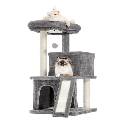 Lavish Feline Sanctuary: Elegant Cat Tower with Plush Cushions and Playful Features - Très Elite
