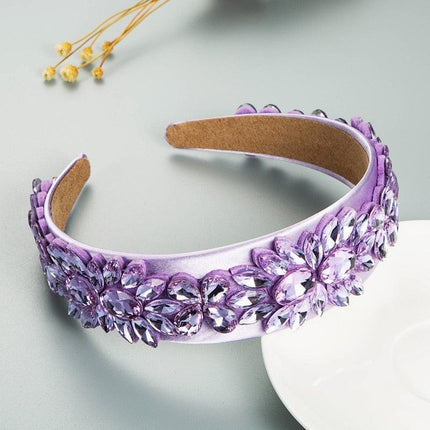 Lavish Purple Glam Headband - Stylish Hair Accessory for Women.