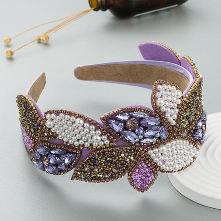 Lavish Purple Glam Headband - Stylish Hair Accessory for Women.