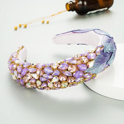 Lavish Purple Glam Headband - Stylish Hair Accessory for Women.