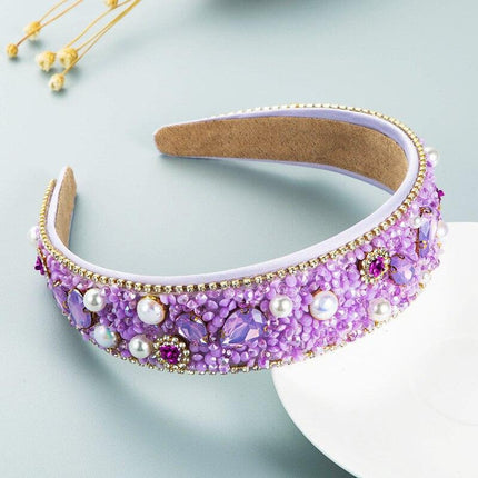 Lavish Purple Glam Headband - Stylish Hair Accessory for Women.