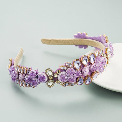 Lavish Purple Glam Headband - Stylish Hair Accessory for Women.