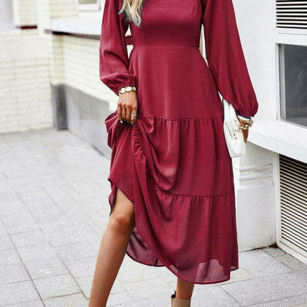 Layered Elegance Square Neck Maxi Skirt - Très Elite