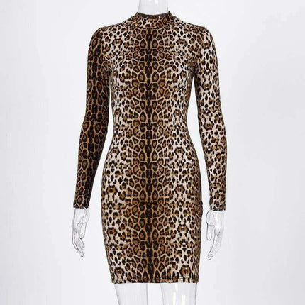 Leopard Luxe Sheath Mini Dress: Your Chic Autumn Essential - Très Elite