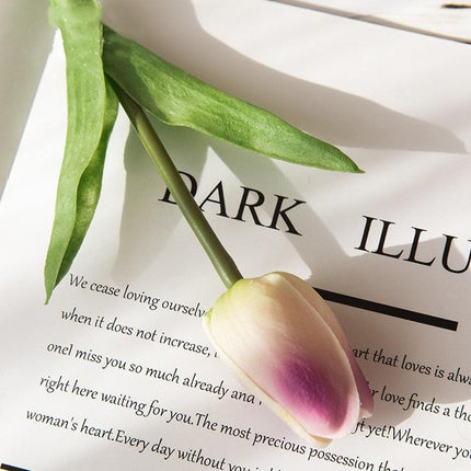 Lifelike 31-Piece Artificial Tulip Arrangement - Colorful Floral Centerpiece