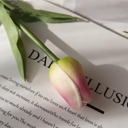 Lifelike 31-Piece Artificial Tulip Arrangement - Colorful Floral Centerpiece