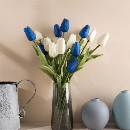 Lifelike 31-Piece Artificial Tulip Arrangement - Colorful Floral Centerpiece