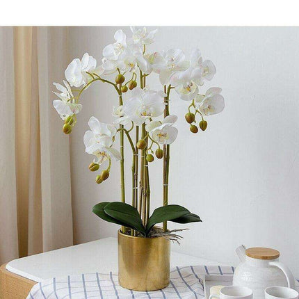 Lifelike 3D Butterfly Orchid Floral Arrangement with Real Touch Elegance..