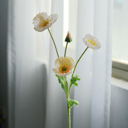 Lifelike Poppy Silk Floral Arrangement..