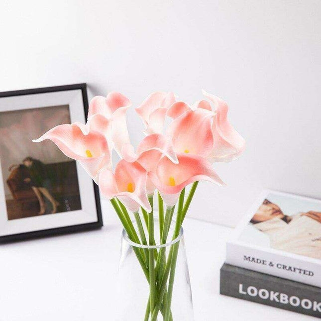 Lifelike Premium PU Calla Lily Artificial Flowers for Sophisticated Home Decor