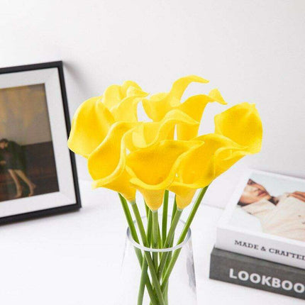 Lifelike Premium PU Calla Lily Artificial Flowers for Sophisticated Home Decor