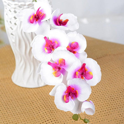 Lifelike White Phalaenopsis Orchid Arrangement - Stylish Home and Event Decor..