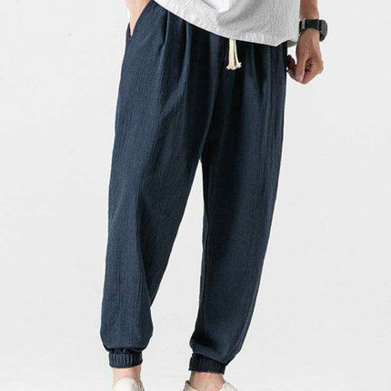 Lightweight Casual Linen Trousers for Men - Comfortable Relaxed Fit Pants