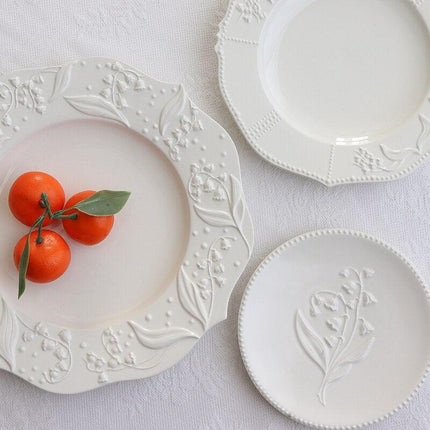 Lily Valley Luxe Porcelain Dining Plate Set - Très Elite