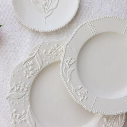 Lily Valley Luxe Porcelain Dining Plate Set - Très Elite