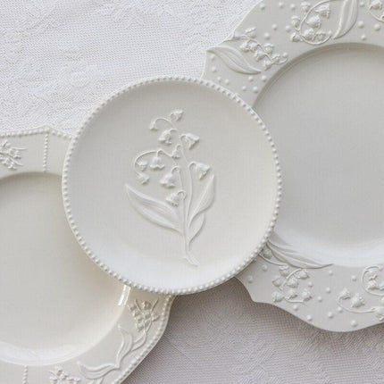 Lily Valley Luxe Porcelain Dining Plate Set - Très Elite