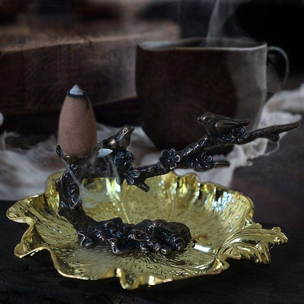 Lotus Blossom Serenity Incense Set with Elegant Plum Branch Design and Relaxation Essentials - Très Elite