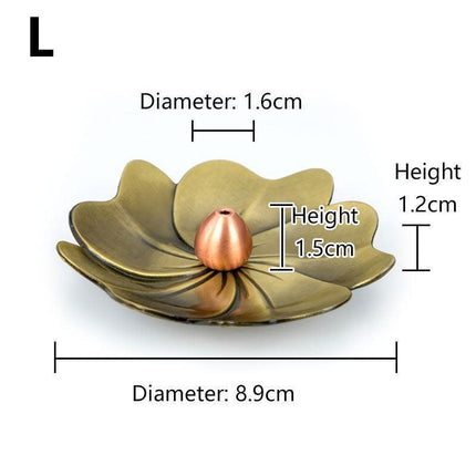 Lotus Harmony Incense Burner: Premium Zinc Alloy Coil Plate for Tranquil Spaces - Très Elite
