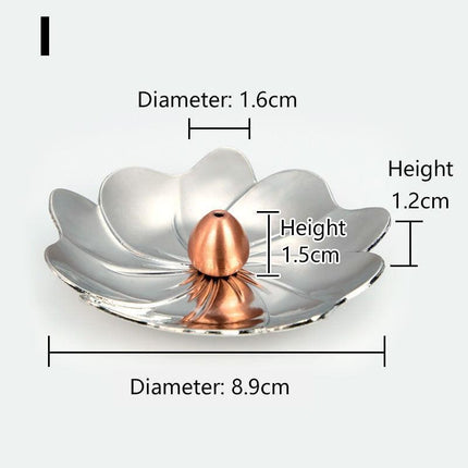 Lotus Harmony Incense Burner: Premium Zinc Alloy Coil Plate for Tranquil Spaces - Très Elite