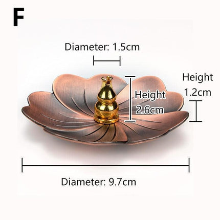 Lotus Harmony Incense Burner: Premium Zinc Alloy Coil Plate for Tranquil Spaces - Très Elite
