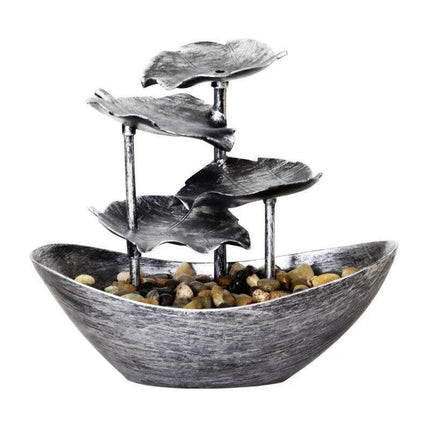 Lotus Leaf Ingot Serenity Water Fountain with LED Nightlight