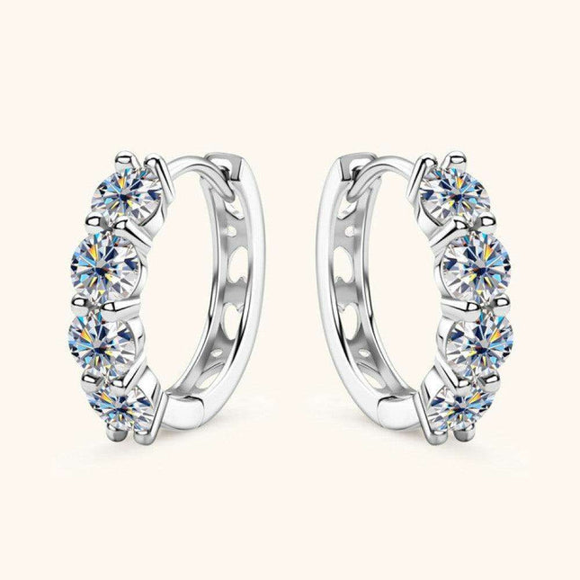 Luminous 2.4 Carat Moissanite Sterling Silver Earrings - Elegance Redefined