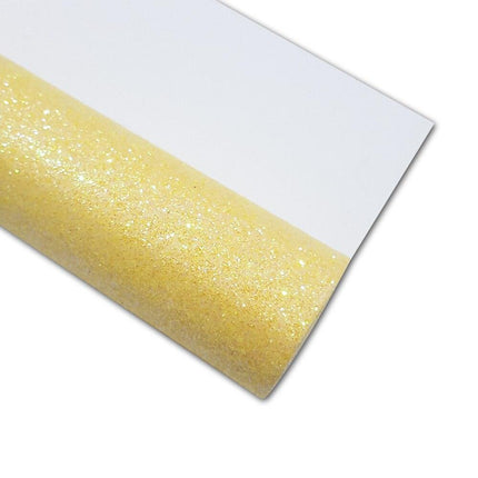 Lustrous Black and Gold Glitter Faux Leather Craft Sheet for Exceptional DIY Projects - Très Elite