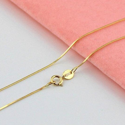 Luxe 18K Gold-Plated Snake Chain Necklace for Women - Chic Fashion Accessory