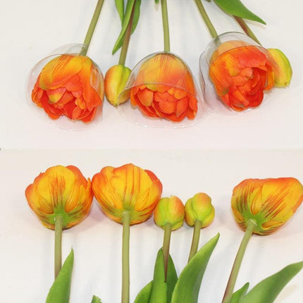 Luxe Artificial Tulip Display - Stunning 40CM Faux Floral Arrangement for Elegant Home Accents