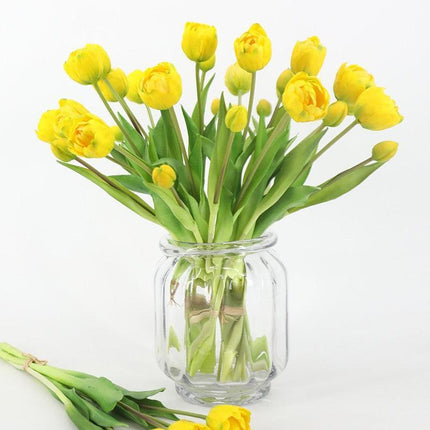 Luxe Artificial Tulip Display - Stunning 40CM Faux Floral Arrangement for Elegant Home Accents
