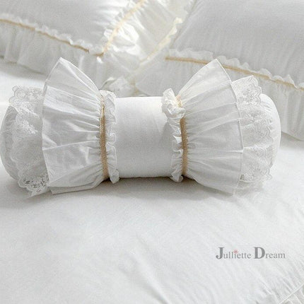 Luxe Artisan White Lace Pillow Ensemble - Très Elite
