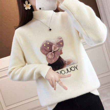 Luxe Blush Cashmere & Faux Mink Velvet Knit Sweater - Women's Ultimate Essential - Très Elite