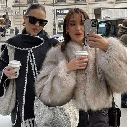 Luxe Gradient Faux Fur Coat | Winter Glamour Must-Have - Très Elite