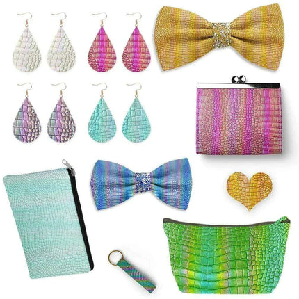 Luxe Holographic Crocodile Pattern Faux Leather Craft Roll - 30x135cm - Très Elite