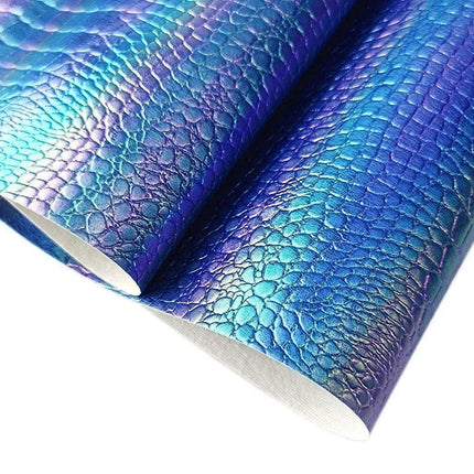 Luxe Holographic Crocodile Pattern Faux Leather Craft Roll - 30x135cm - Très Elite