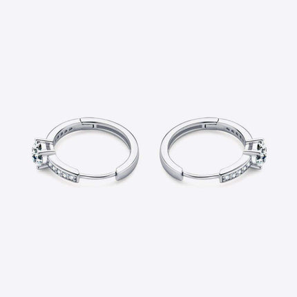 Luxe Platinum-Plated Moissanite Earrings with Sparkling Zircon Accents - Très Elite