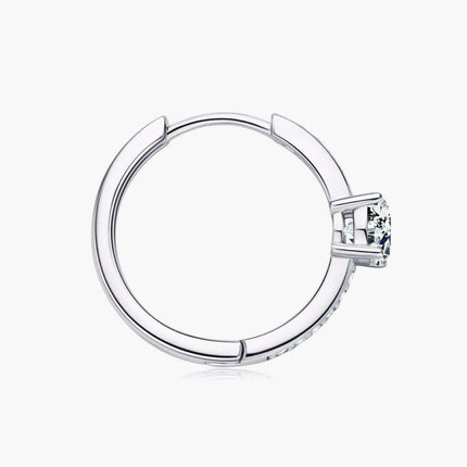 Luxe Platinum-Plated Moissanite Earrings with Sparkling Zircon Accents - Très Elite