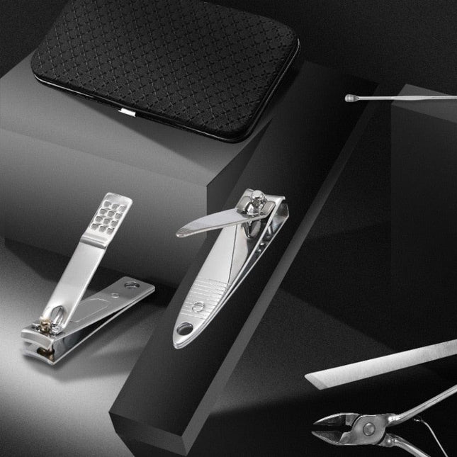 Luxurious 19-Piece Professional Stainless Steel Nail Care Set for Men