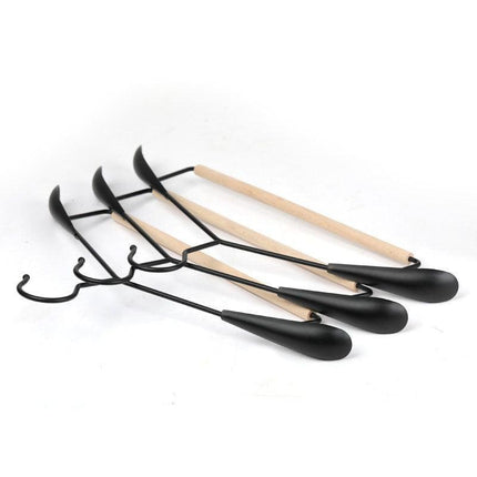 Luxurious 5-Piece Set Wooden and Metal Hanger Set for Ultimate Closet Organization