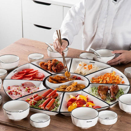Luxurious 9-Piece Porcelain Dinnerware Collection - Très Elite