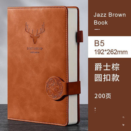 Luxurious A5 Leather-bound Journal: 200 Pages for Creative Expression - Très Elite