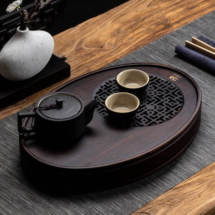 Luxurious Bamboo Kung Fu Tea Ceremony Tray Set - Très Elite