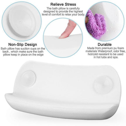 Luxurious Bathtub Relaxation Pillow with Secure Suction Cups for a Spa-Like Experience - Très Elite