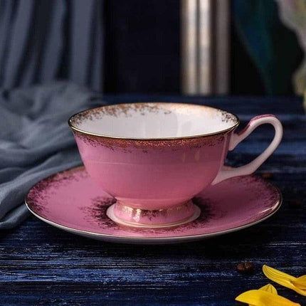 Luxurious Bone China Tea and Coffee Mug Set - 200ML with Elegant Spoon - Très Elite